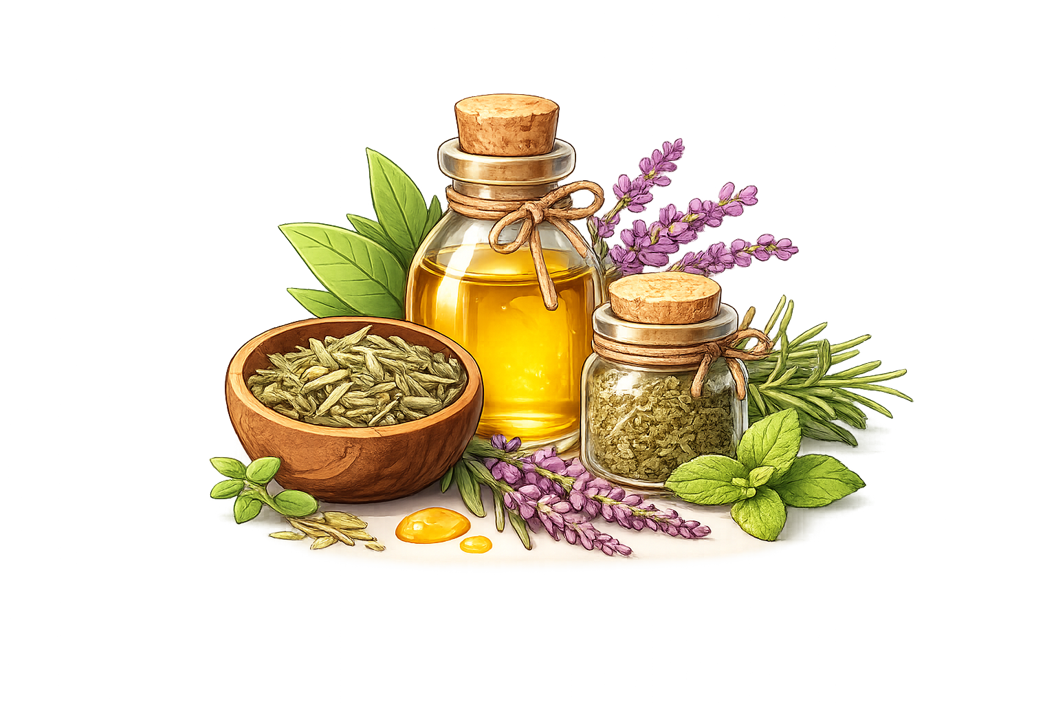 الزيوت والأعشاب الطبيعية
