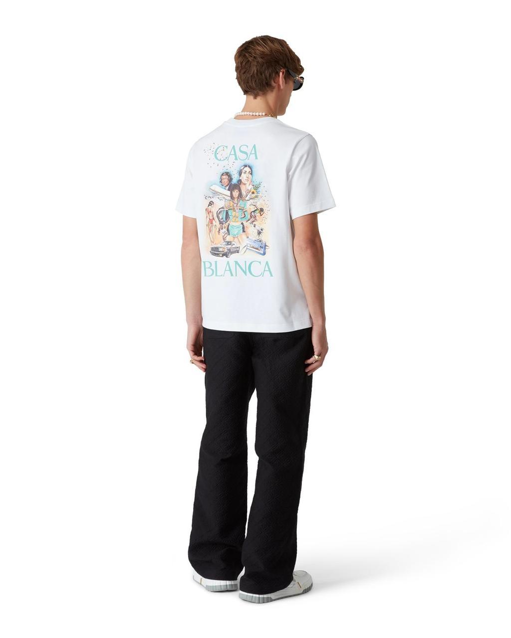 Casablanca Casa Blanca Artwork Cotton Jersey T-Shirt - الصورة 4