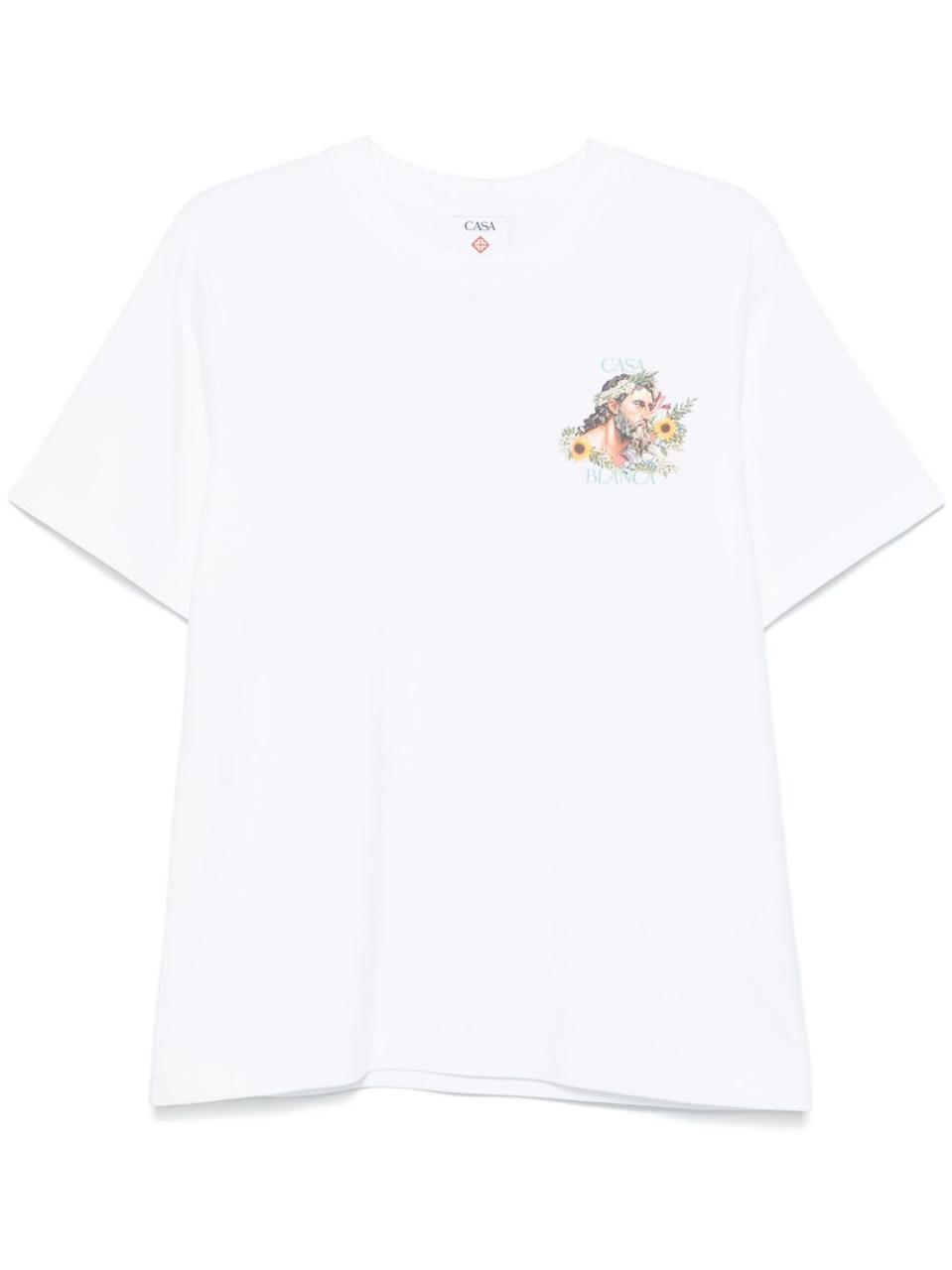 Casablanca Casa Blanca Artwork Cotton Jersey T-Shirt - الصورة 3