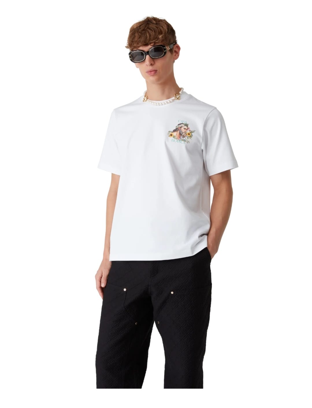 Casablanca Casa Blanca Artwork Cotton Jersey T-Shirt - الصورة 2