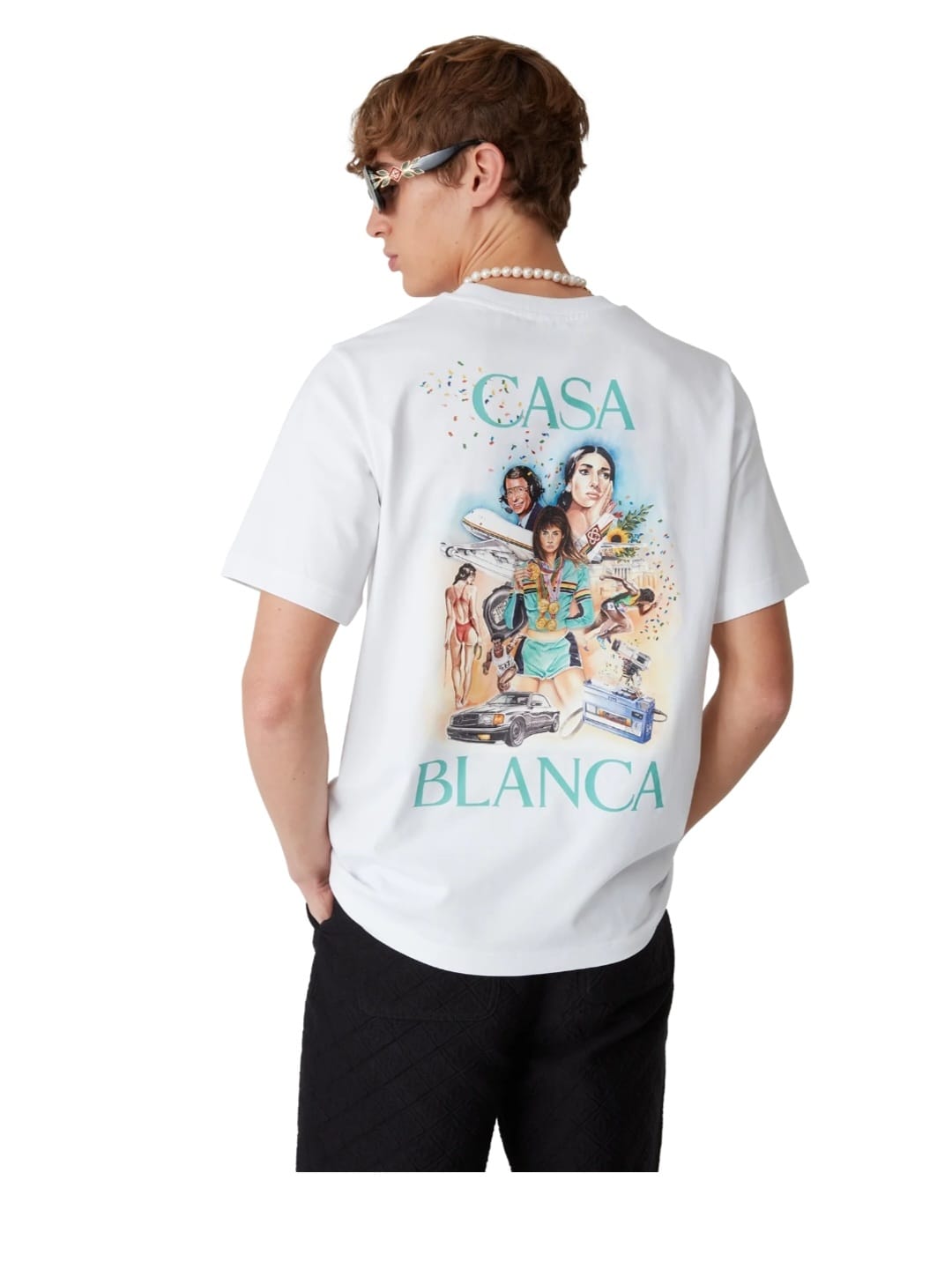 Casablanca Casa Blanca Artwork Cotton Jersey T-Shirt